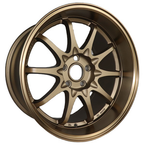 Flrocky JTX147 Customized New Design Passenger Car Wheels Rims Alloy Wheel Black and Gold Star Alloy Wheels 5 X100 3 Years