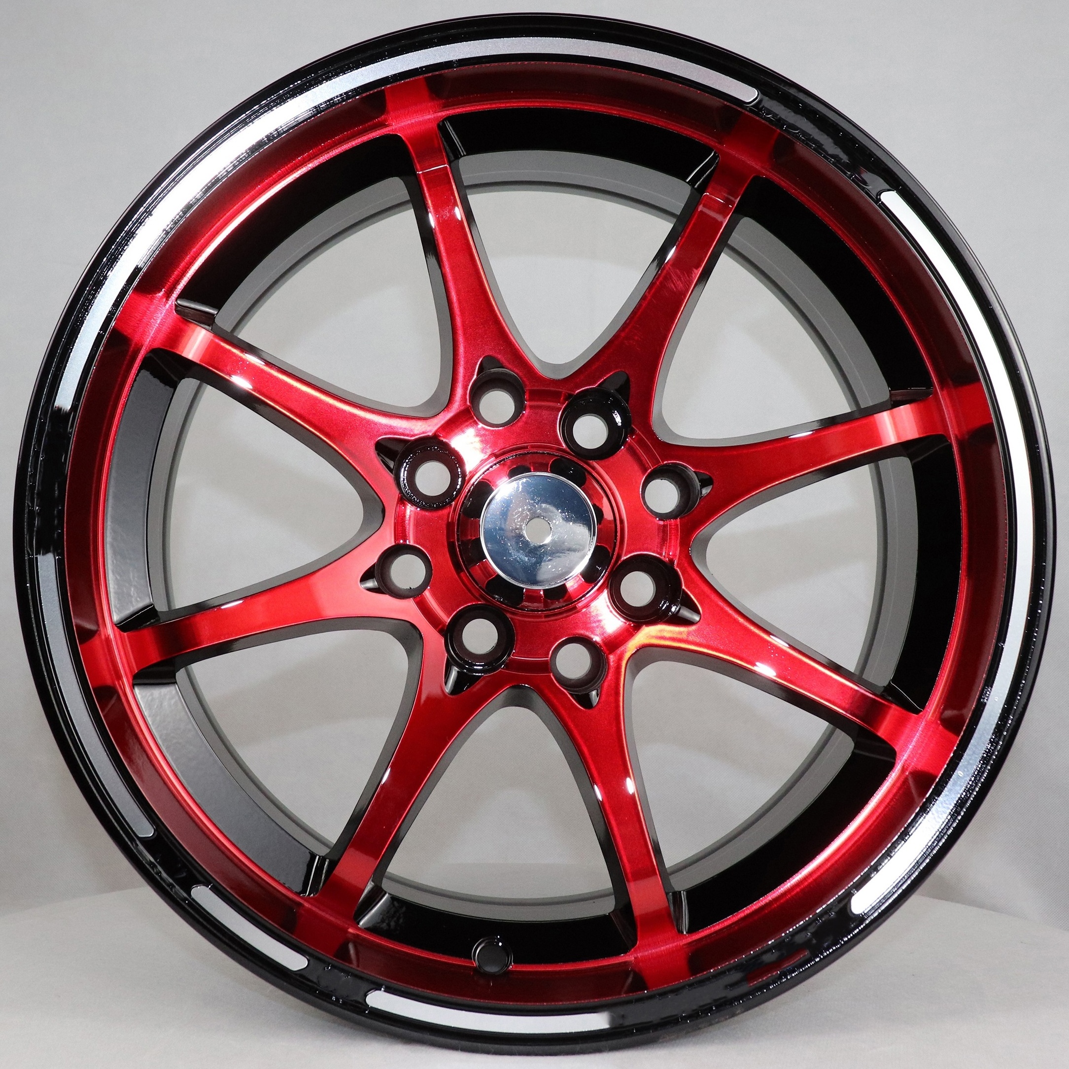 Wholesale Black And Red Rims 15 16 17 Inch 4 Lug 4X100 Wheels 4X1143 Sport Rim