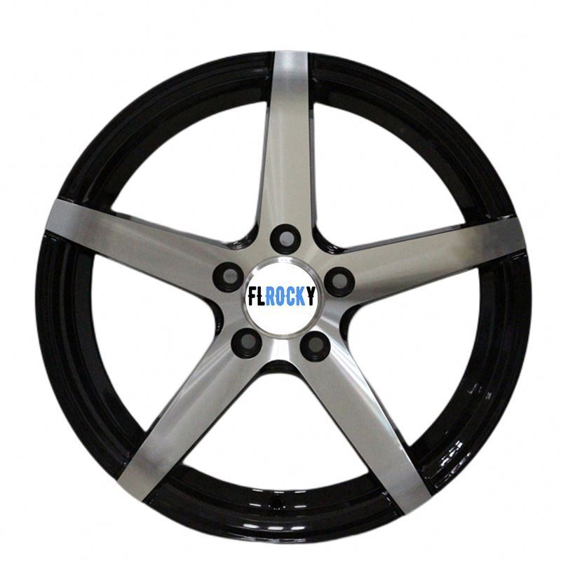 Hot selling 5 double spokes matte black 18 inch  5x100 5x112 5x120  casted car rims