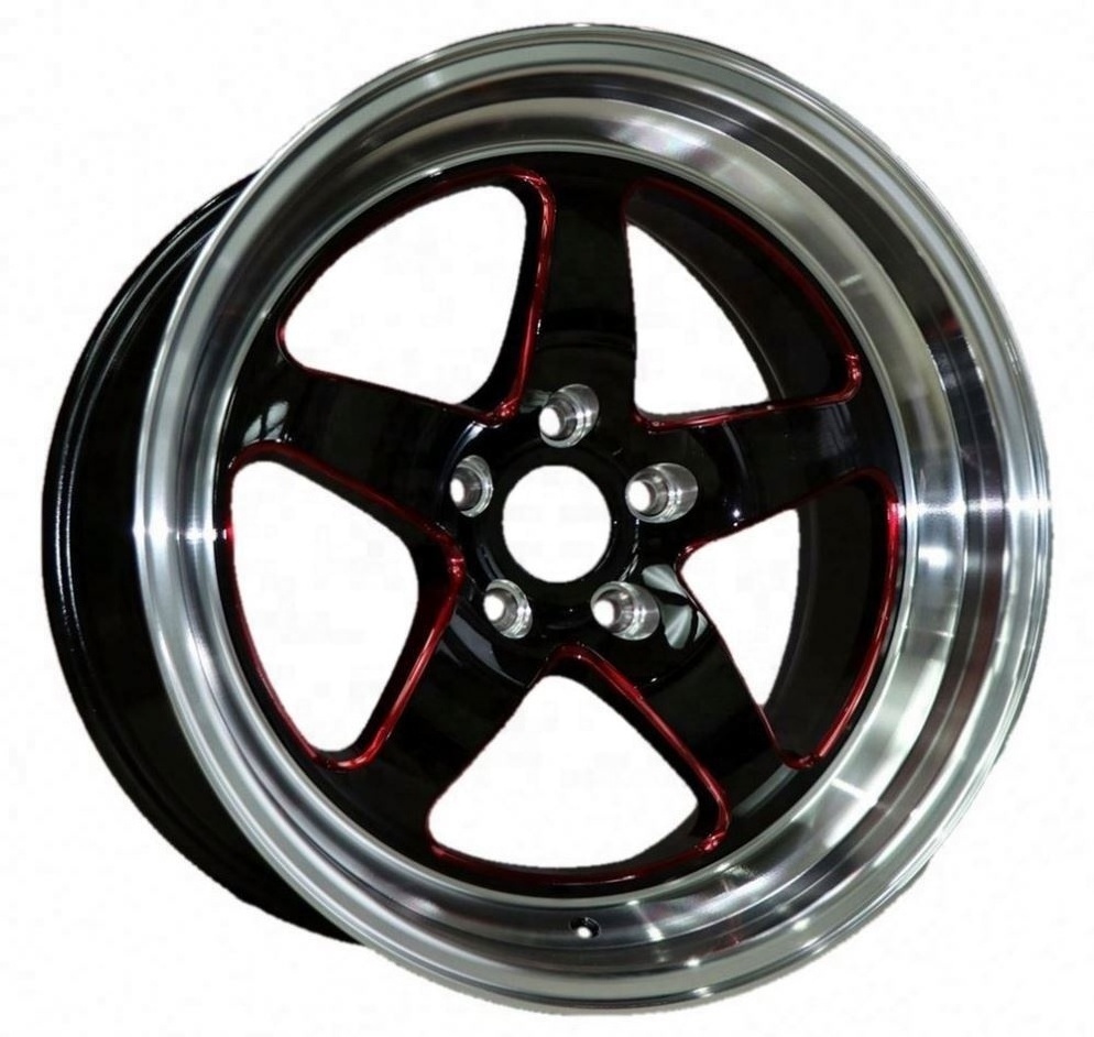 Brook Flrocky 18 Inch 18X9.5 18X10.5 5X114.3 20 Et 5 Spokes Staggered Deep Dish Front And Rear Wheels For Sale