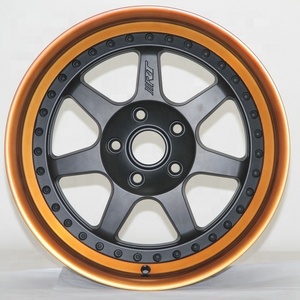 Japan 17 Inch 4 5 8 Lugs Alloy Wheel Rims Modification Passenger Car Wheels Other Wheel Rims Black Orange Flrocky