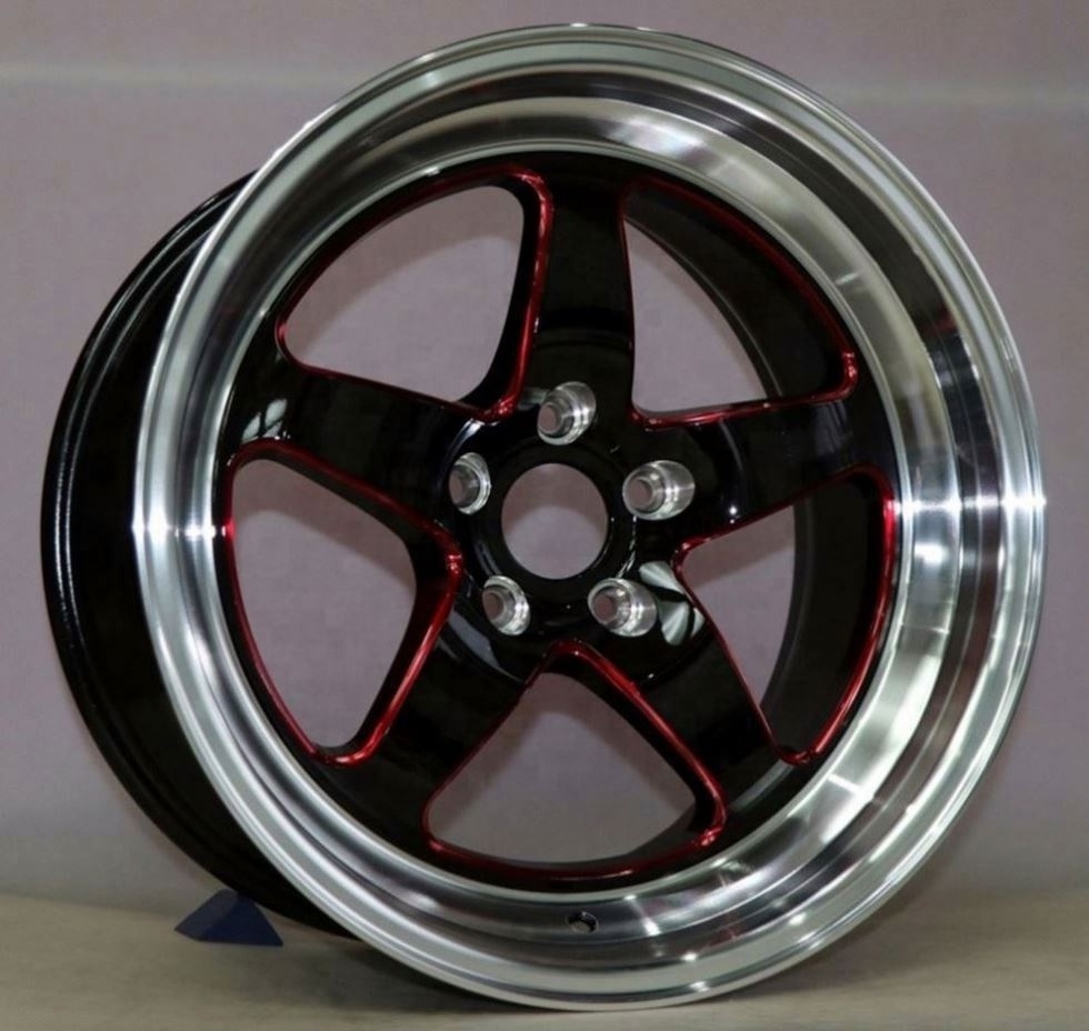 Brook Flrocky 18 Inch 18X9.5 18X10.5 5X114.3 20 Et 5 Spokes Staggered Deep Dish Front And Rear Wheels For Sale