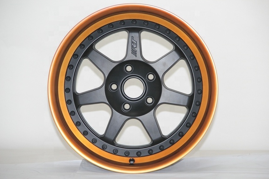 Japan 17 Inch 4 5 8 Lugs Alloy Wheel Rims Modification Passenger Car Wheels Other Wheel Rims Black Orange Flrocky