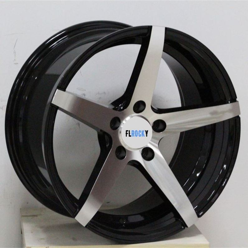 Hot selling 5 double spokes matte black 18 inch  5x100 5x112 5x120  casted car rims