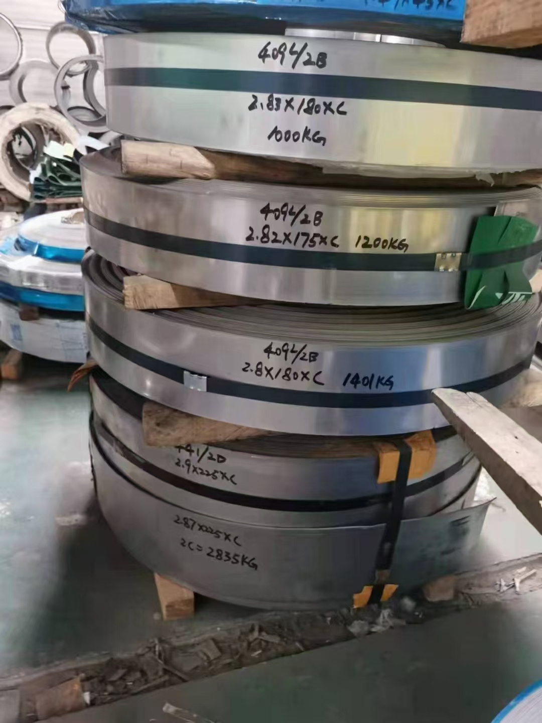 DIN 201 304 304L 309S 316 316L 409L 410 S410 420j2 430  2b No. 1 Polished Cold Rolled Stainless Steel Strip