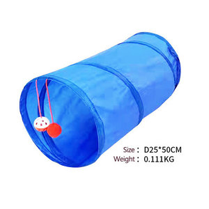 Custom Wholesale Single Layer Polyester Foldable Cat Tunnel Pet Toys