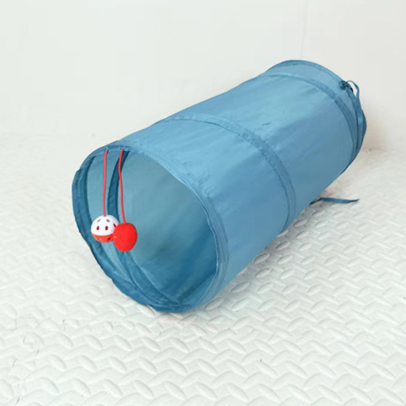 Custom Wholesale Single Layer Polyester Foldable Cat Tunnel Pet Toys