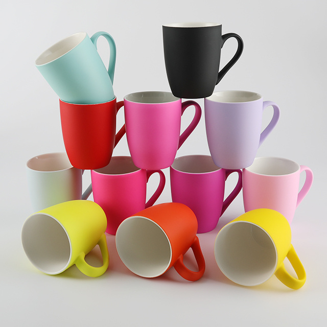 Latest designer high-end ceramic cup blank sublimation mugs with bone china material