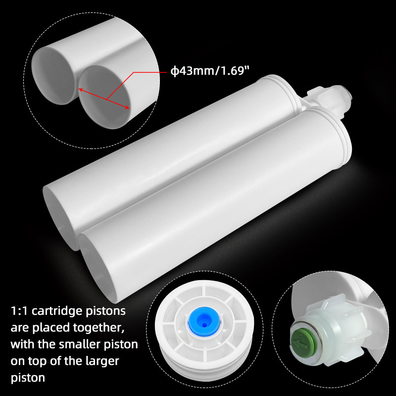 F-C400-11PA Side Caulking Two Component Sealant Glue 2-component Adhesive Double Dual Tube Ab Epoxy Gun Cartridge 400Ml Syringe