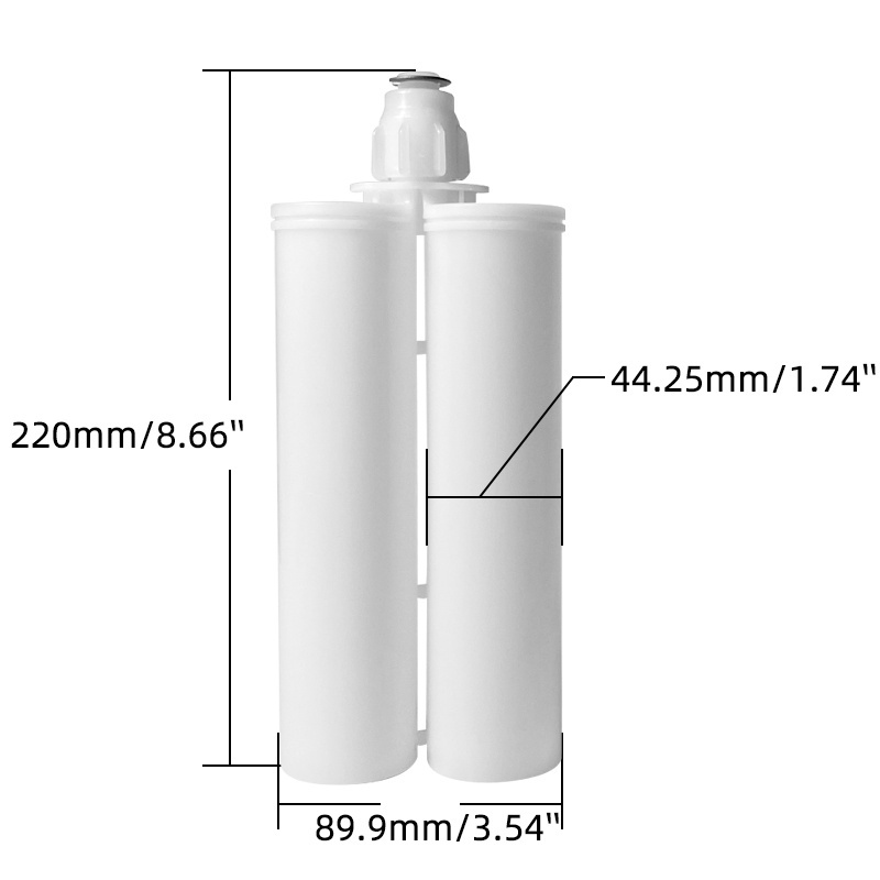 400ml 1:1 Epoxy Empty Cartridge Plastic Two-component AB Cartridge Adhesive Syringe Cartridge