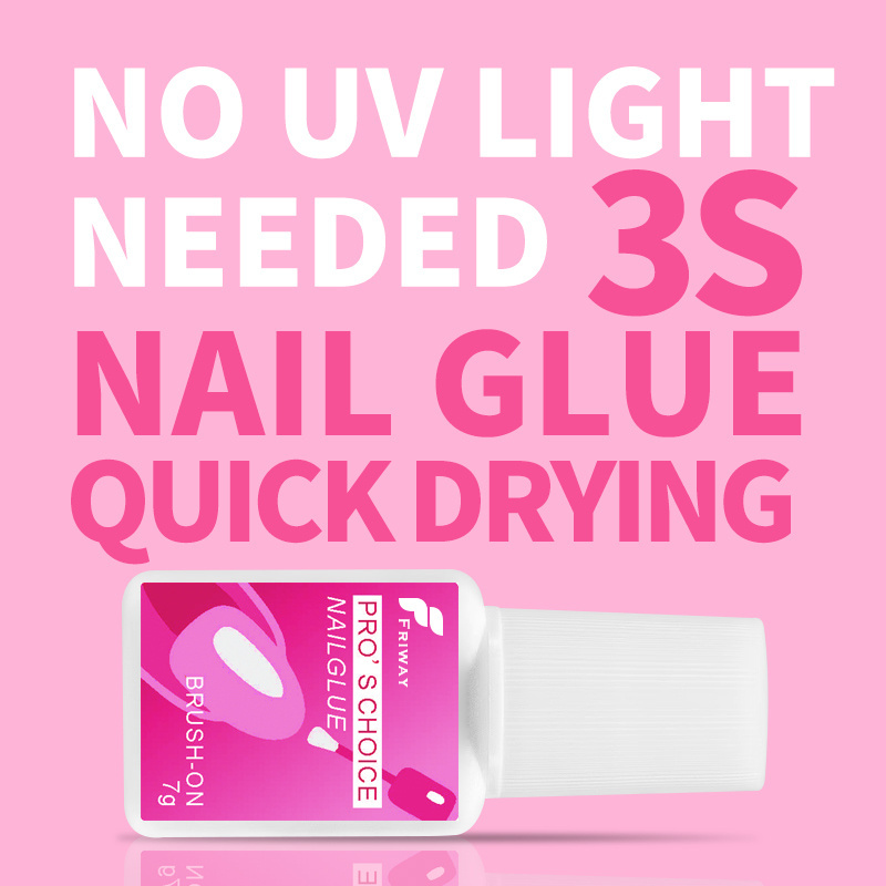 7G Best Selling Organic Nail Glue for tIps Non-toxic nail art glue Brush On Nail Glue