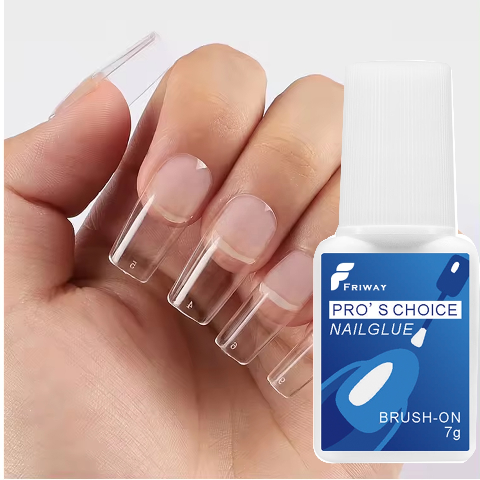 7G Best Selling Organic Nail Glue for tIps Non-toxic nail art glue Brush On Nail Glue