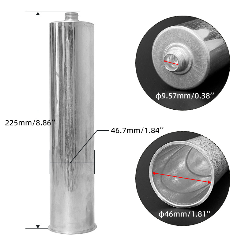 PUR special aluminum tube sealant empty tube hot melt adhesive packaging aluminum tube