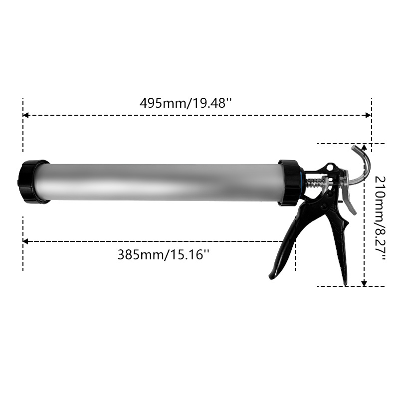 Factory Wholesale Sealant Silicone Sausage Gun Manual Aluminium Sausage Caulking Gun