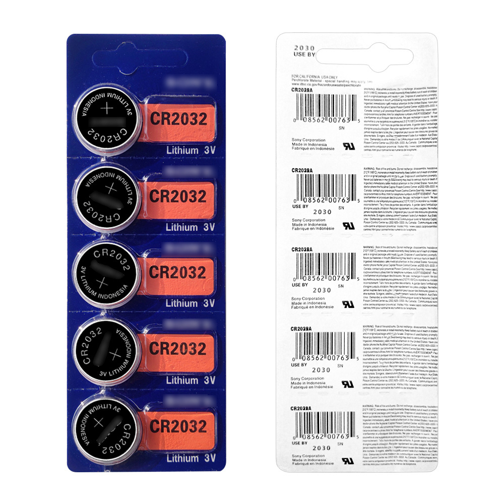 Wholesale 3V Li-ion Battery CR2032 button For Sony lithium battery