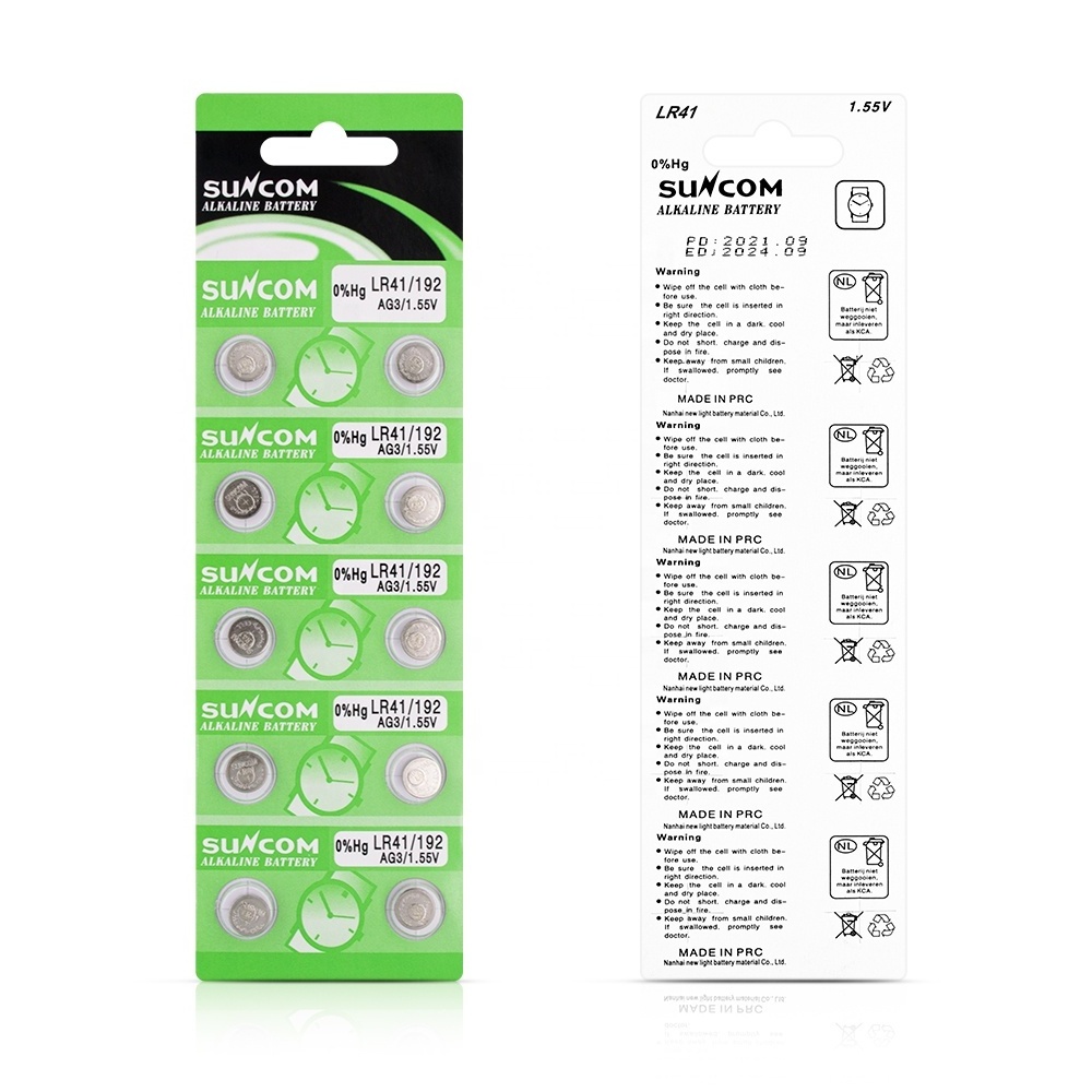 Lr41  Alkaline Button Battery 0 Mercury Battery Ag3 Alkaline Button Cell Lr41 Battery For Sales