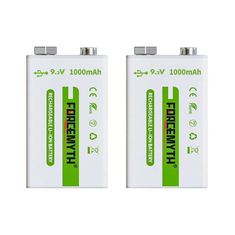 New Trends 9 volt Li-ion 1000mAh Size 6Lr61 6F22 Pp3 006P 9v Usb Rechargeable Lithium Ion Battery For Multimeter