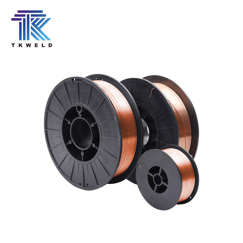 TKweld High Performance Plastic Spool CO2 Mild Alloy Steel Scrap Copper ER70S-6 Solid Welding Wire