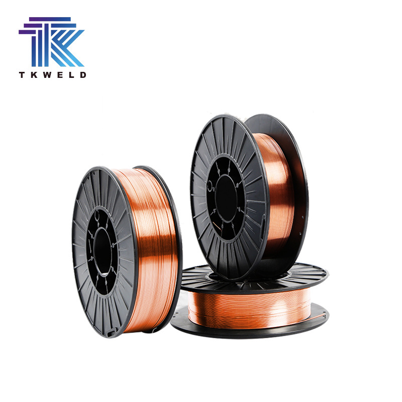 TKweld High Performance Plastic Spool CO2 Mild Alloy Steel Scrap Copper ER70S-6 Solid Welding Wire