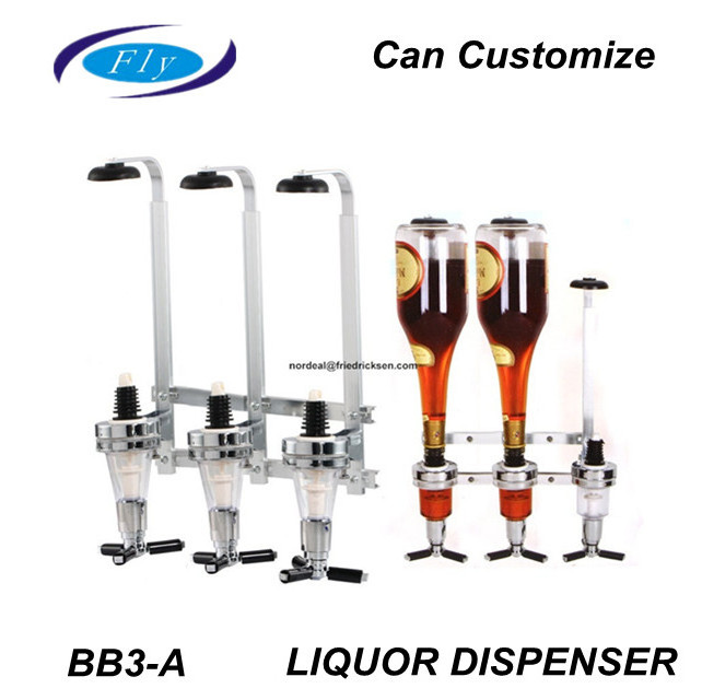 [ Metal Liquor Dispenser. metal drink dispenser.rotary liquor dispense.BB3-C/3 bottle