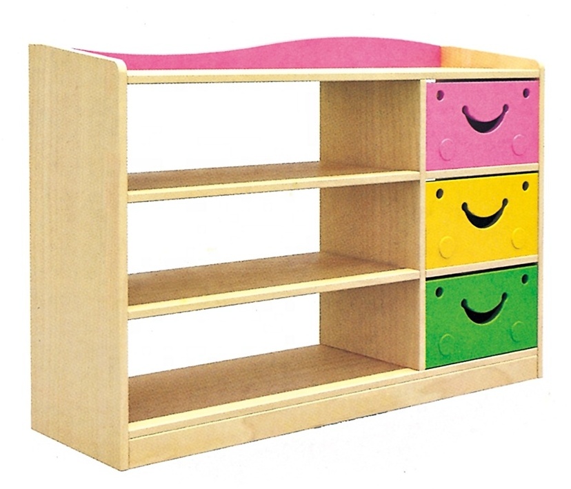 Modern children bedroom furniture preschool dormitory wooden toys storage kids wardrobe