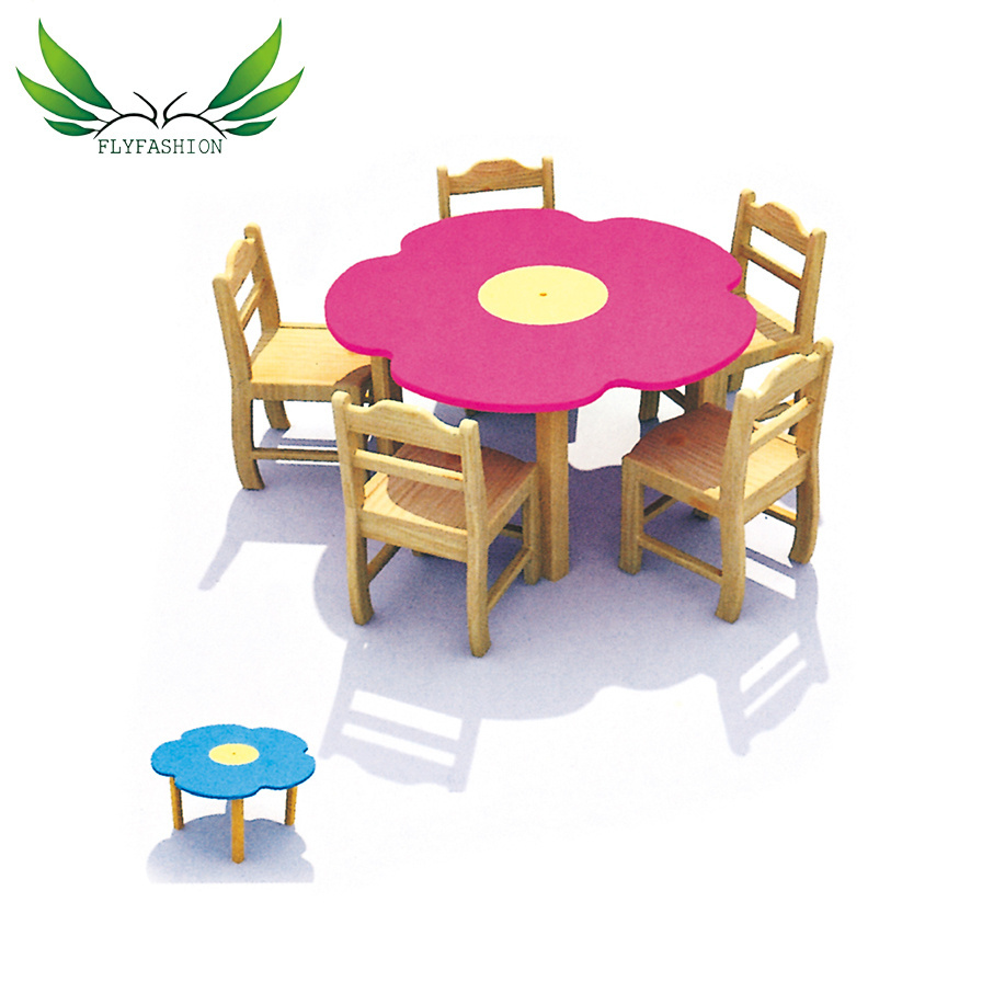 High Quality Wooden Per School Kids Table and Chair for Nursery Used