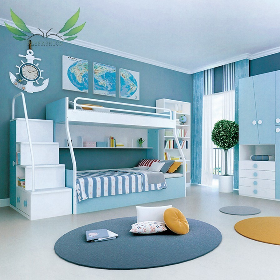 Kids Furniture Wood Modern Kids Beds for Twin Girls Bedroom Furniture loft bed bunk bed kids kindergarten wooden furniture