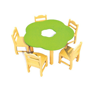 High Quality Wooden Per School Kids Table and Chair for Nursery Used