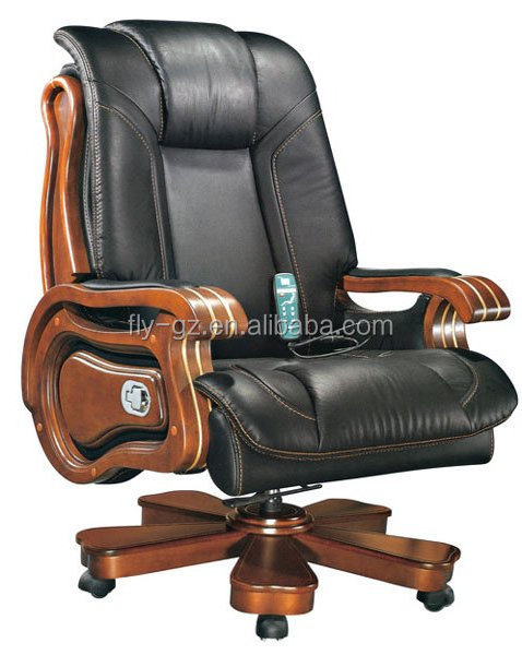 Swivel Manager Chair Executive Chair Luxury wooden and leather Office Chair