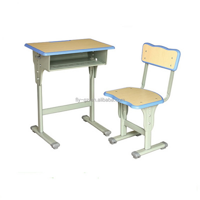 School furniture set study table and chair/student single desk and chair for classroom