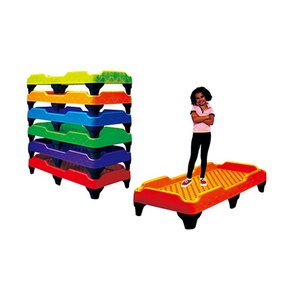 colorful kindergarten kids bed stackable plastic children bed