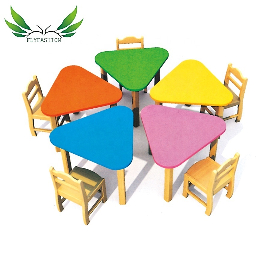 High Quality Wooden Per School Kids Table and Chair for Nursery Used