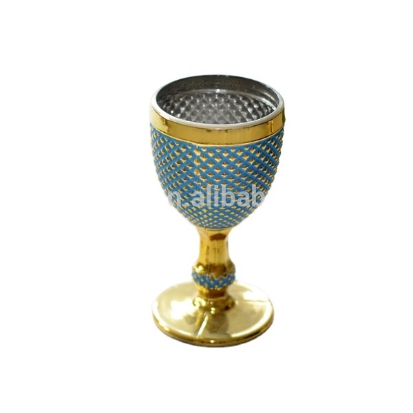 The Lead Free Pretty Wine Goblet Glasses With Gold Rim for Wedding