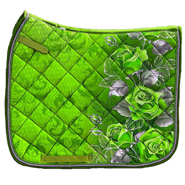 colorful turquoise roses Printed Dressage Western Saddle Pads Horse Riding Dressage English Saddle Pads Cotton Horse Saddle Pads