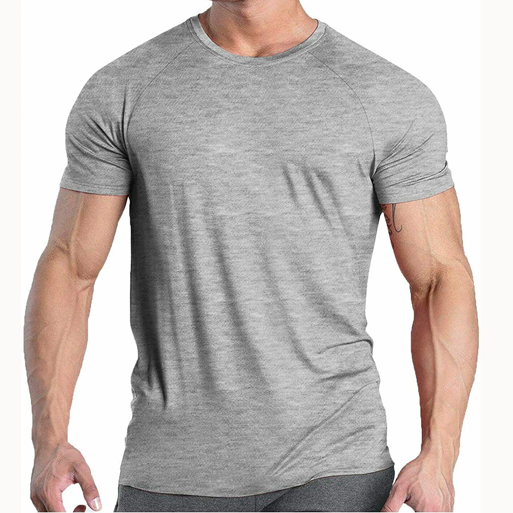 High Quality Printing Men Graphic 95 Cotton 5 Spandex Compression Tshirts Elastane Stretch Breathable Gym Short Sleeve T Shirt