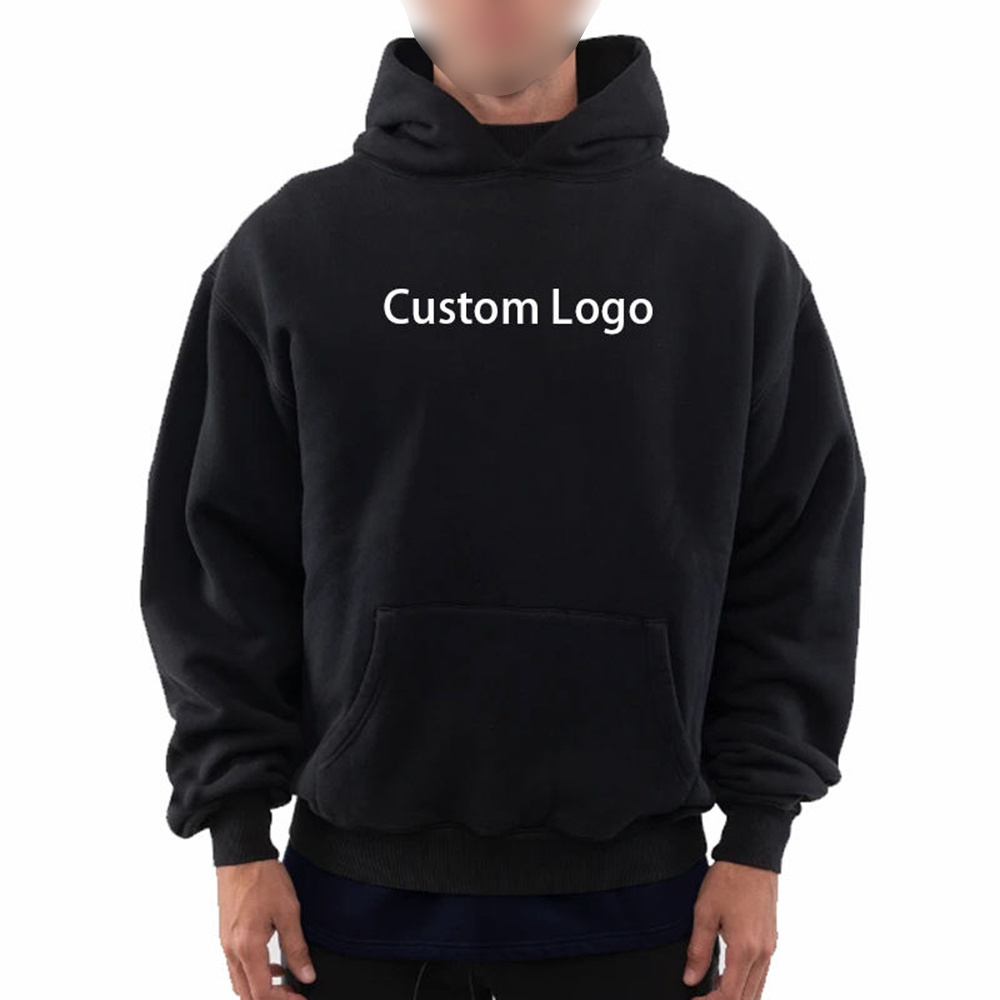 Cotton Fleece Sudaderas Oversized Hoodie French Terry Pullover Heavyweight Hoodie Drop Shoulder Custom Men's Hoodies Sweatshirts