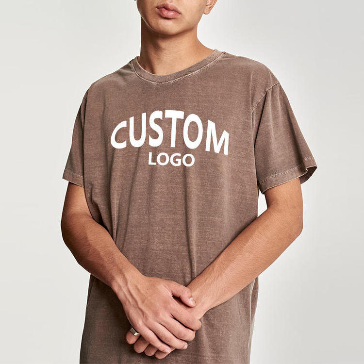 Factory Oem Graphi Oversized T Shirt  Heavy Stone Washed 90 Cotton 10 Spandex 8 Oz T Shirts Plain T Shirt Custom