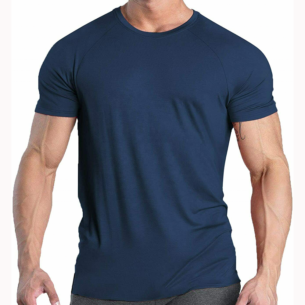 High Quality Printing Men Graphic 95 Cotton 5 Spandex Compression Tshirts Elastane Stretch Breathable Gym Short Sleeve T Shirt