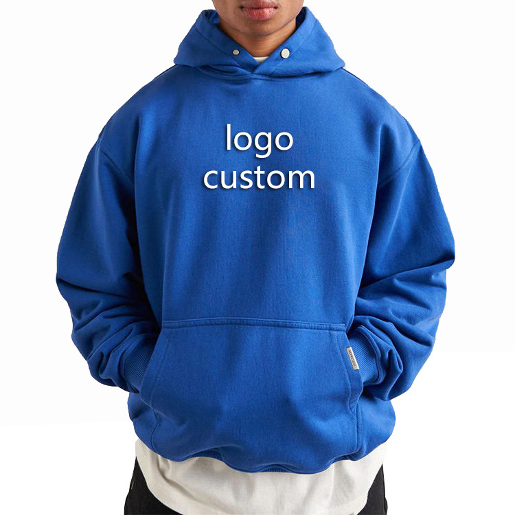 Custom Logo 320 GSM Drop Shoulder Men Hoodie Wholesale French Terry Men's Heavyweight Oversized Hoodies