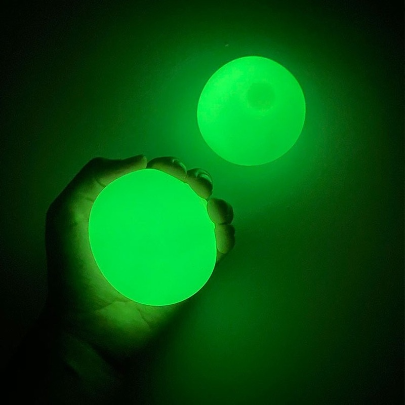 Glow In Dark Stress Ceiling Balls Sticky Balls Stretchy Ball,Luminescent Fun Toys Home Depression Activity Tpr