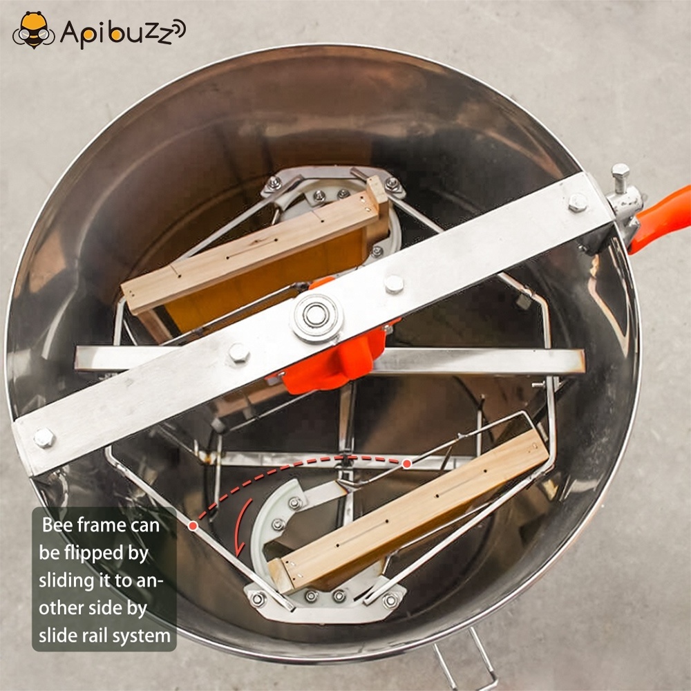 Slide-Rail Flip Tangential Style 2 Frame Manual Honey Extractor Machine Apiculture Tool Beekeeping Equipment Supplies