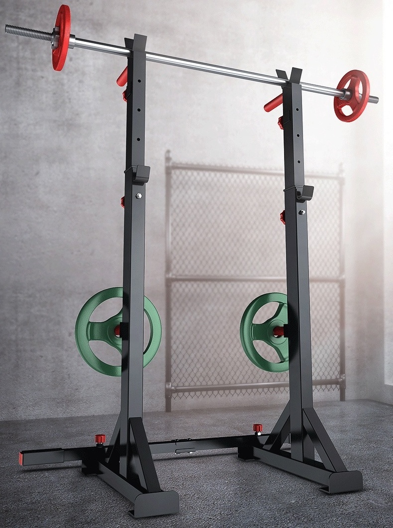 Strength Power Lifting Rack Squat Bench Deadlift Curl Pull Up Cage Weight Stand Racks