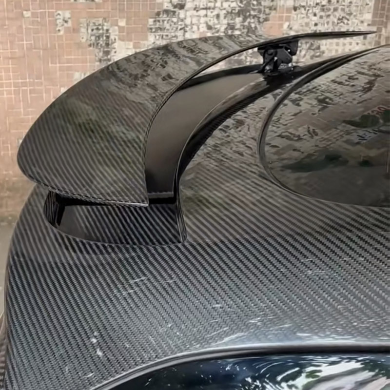 Model 3 Y X S accessories Automatic True dry carbon fiber tail wing Car Matte Spoiler Universal tesla electric spoiler