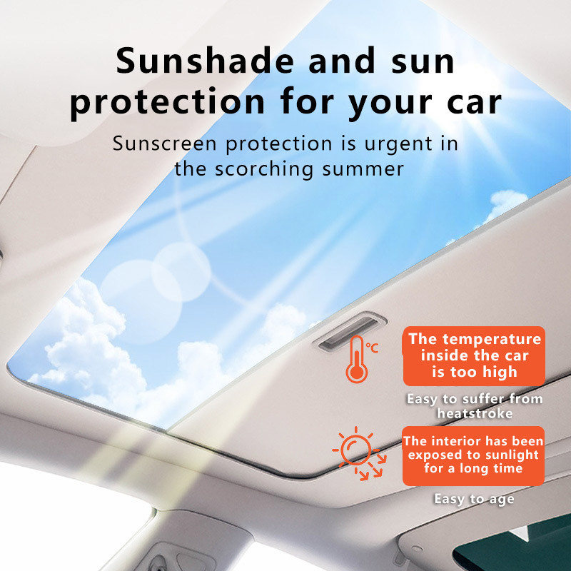 Model 3 Y X S accessories retractable tesla glass Roof Sun Shade  UV Protection sunshade sunroof  Roller Tesla manual sunshade