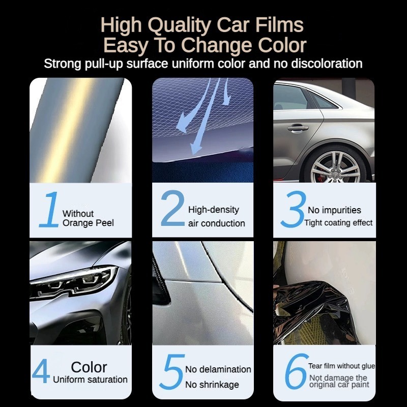 New Hot Sale Films 1.52*18m/roll Pvc Pet Tpu Lemon Yellow Ppf Paint Protection Film Gloss Crystal Color Changing Car Wrap Vinyl