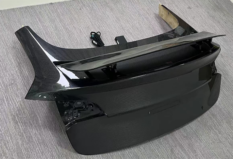 Model 3 Y X S accessories Automatic True dry carbon fiber tail wing Car Matte Spoiler Universal tesla electric spoiler