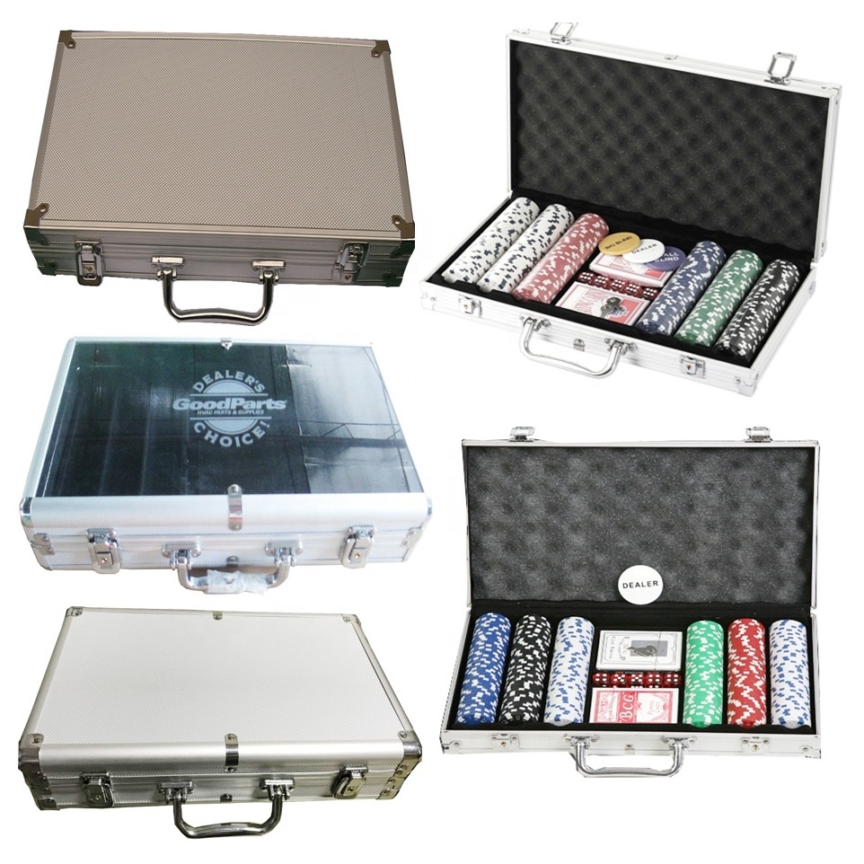 500 Moq New Design Playing Card Set Aluminum Suitcase Casino Poker Chip Set