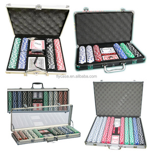 500 Moq New Design Playing Card Set Aluminum Suitcase Casino Poker Chip Set