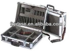 Silver Hard Tool Case Lockable Tool Organizer Storage Box Aluminium Flight Case Tool box