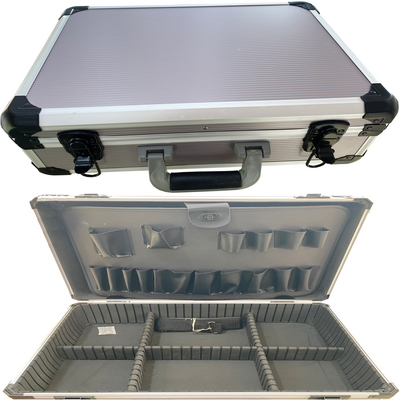 Silver Hard Tool Case Lockable Tool Organizer Storage Box Aluminium Flight Case Tool box